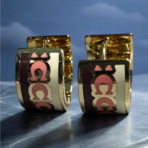 Coach Huggie Signature Earrings - Picture 1 of 14